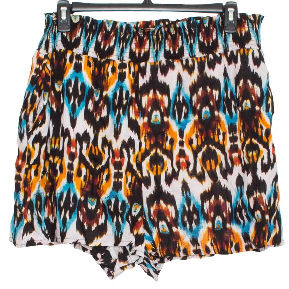 NWT NY&C Shorts Pull On Boho Festival Eclectic Maximalist Vacation Statement XXL - Picture 1 of 4